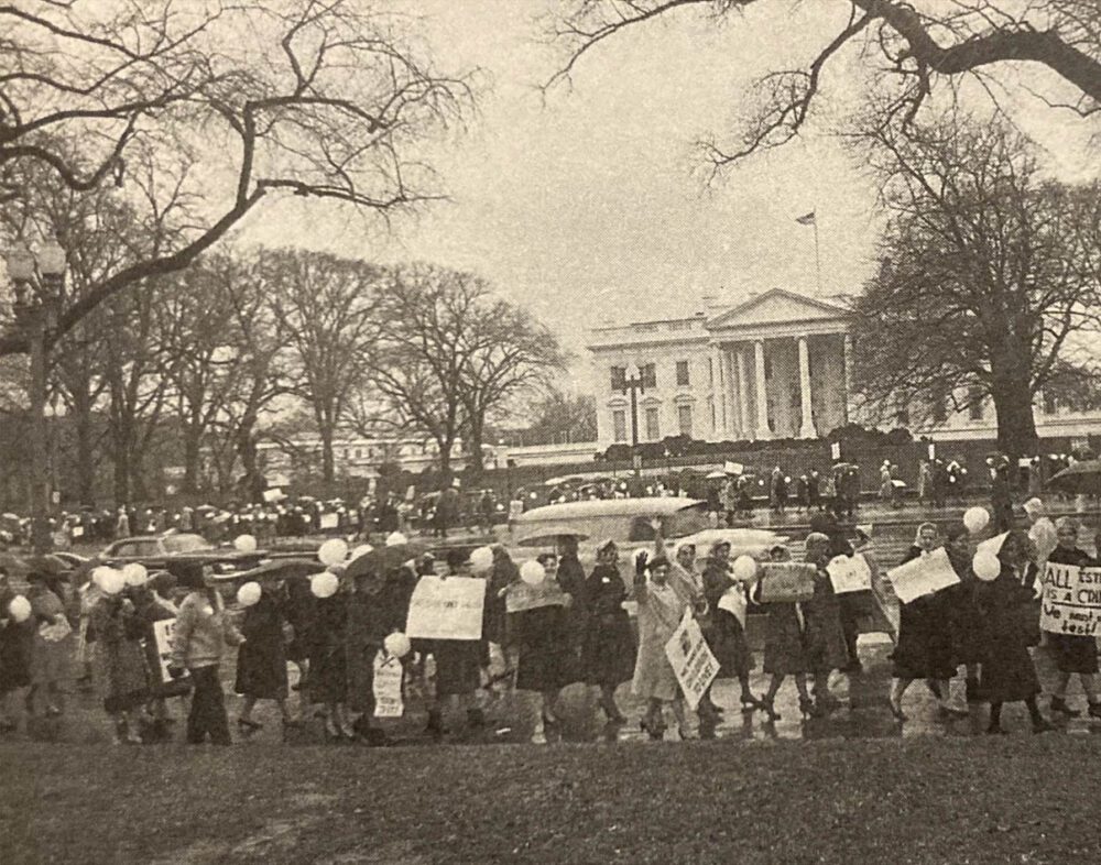Womens march on White House 1962